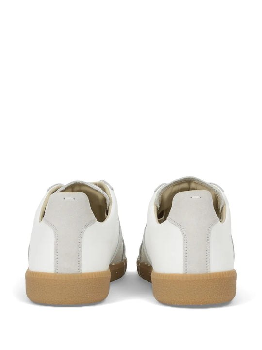 White shoes, back view