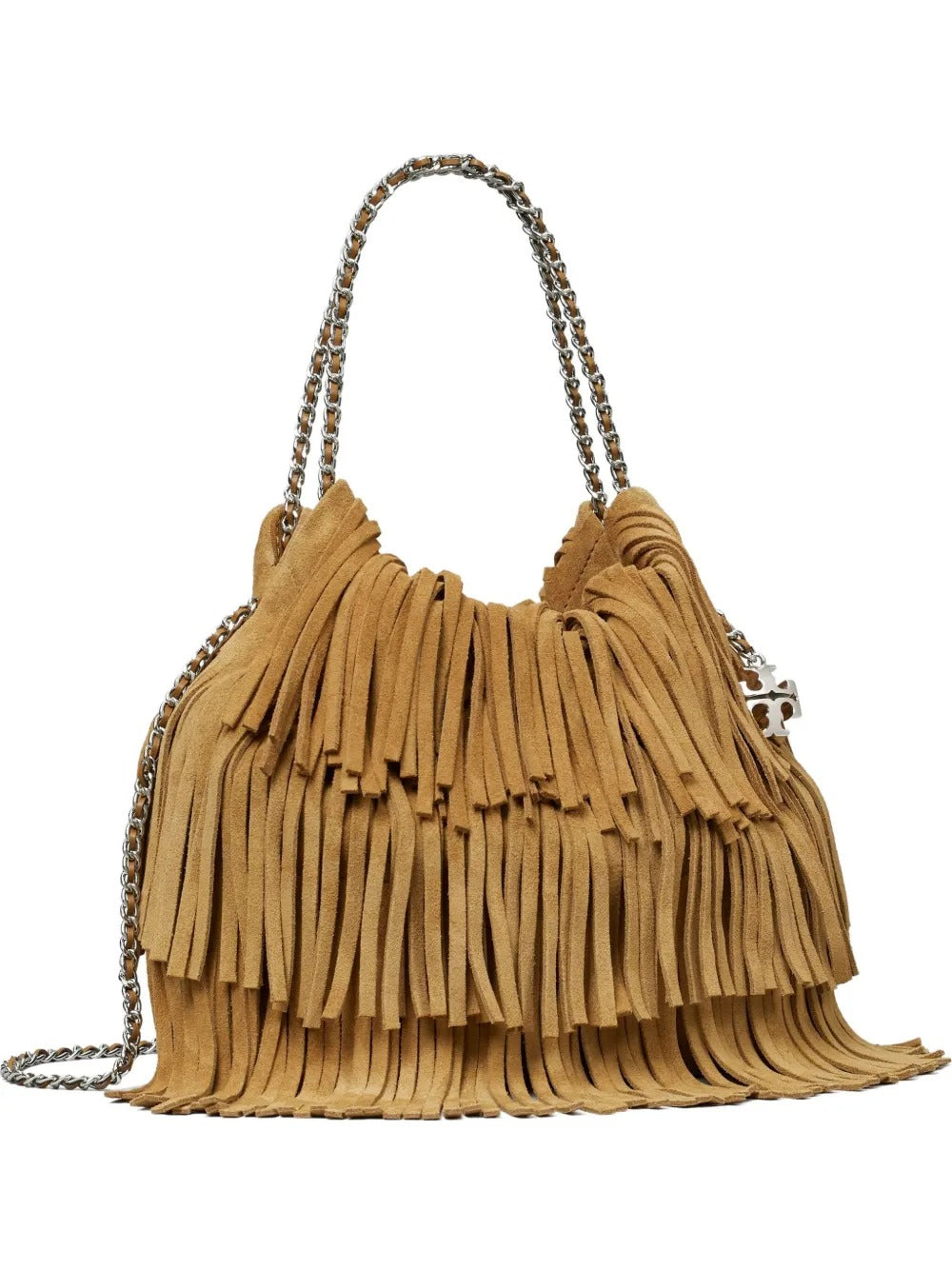 Tan bags, front view