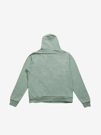 Green hoodies, back view
