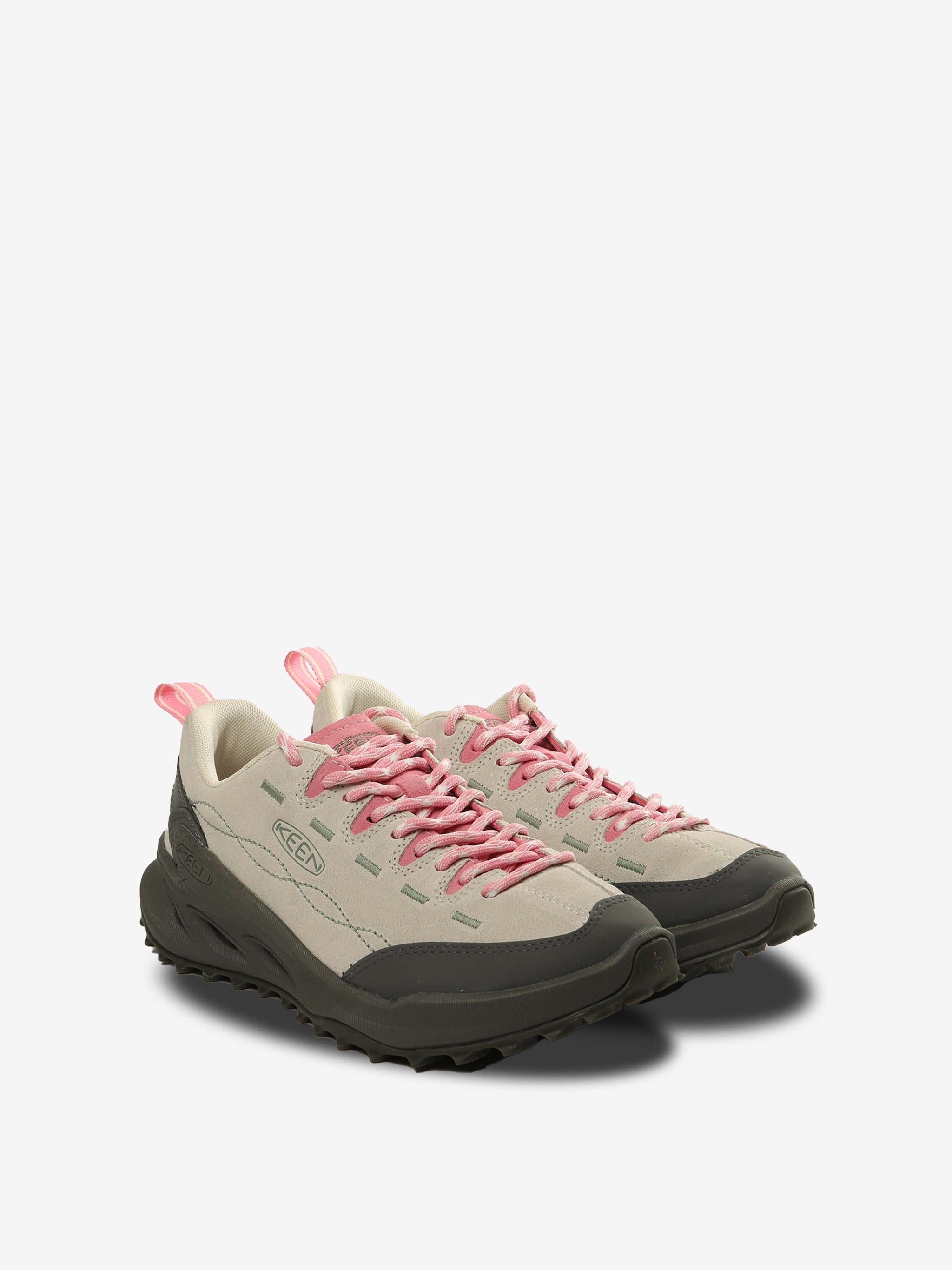 Tan sneakers, side view