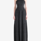 AMOMENTO - Women  Shirring Knit Maxi Dress