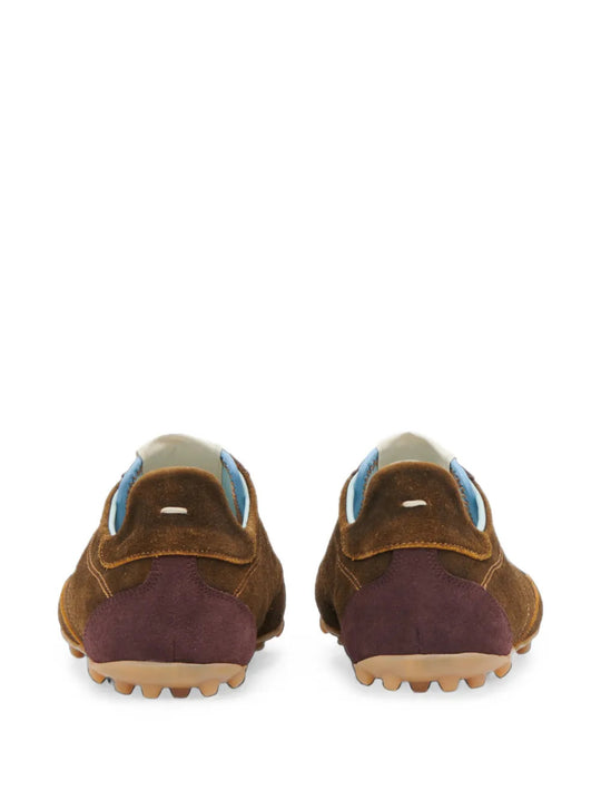 Brown shoes, back view