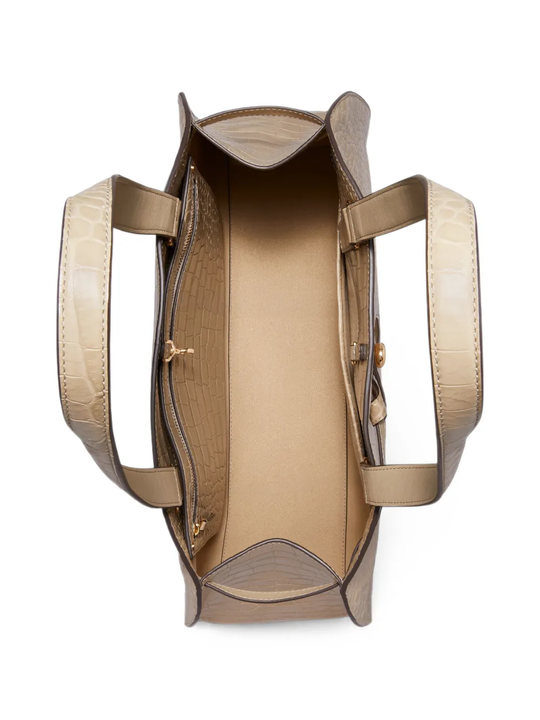 Tan bag, front view