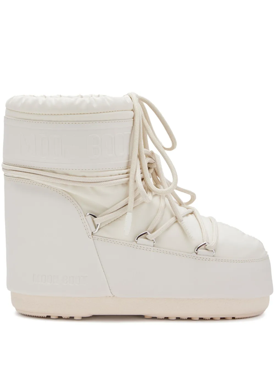 Tan boots, side view