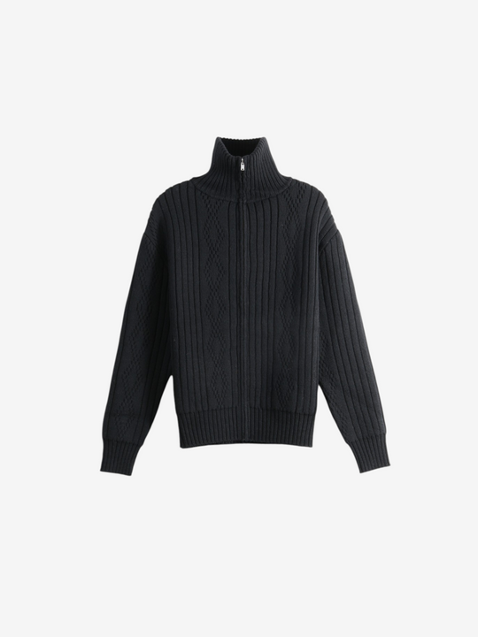 Black knitwear, front view