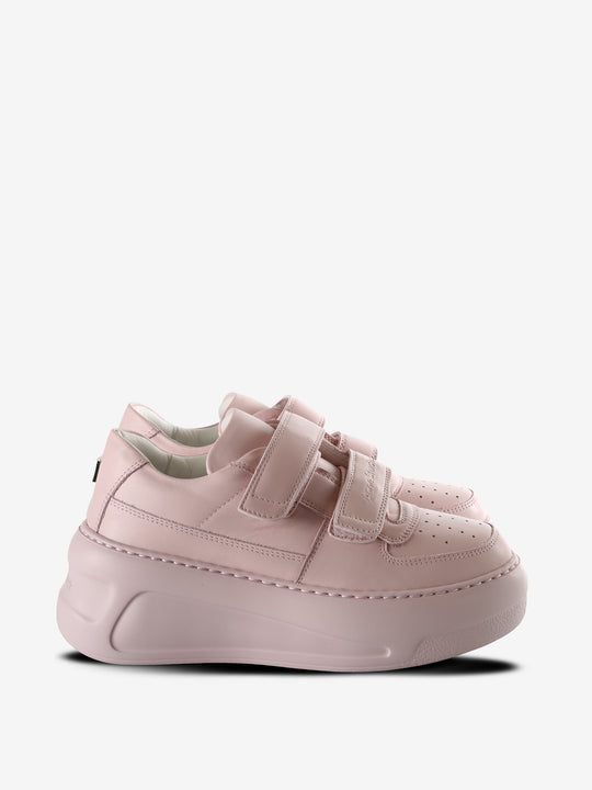 Pink sneakers, front view