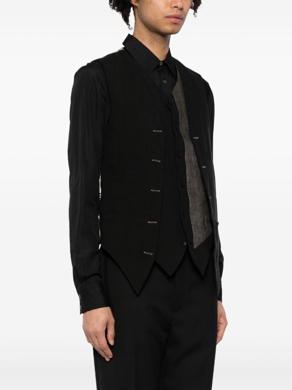 YOHJI YAMAMOTO POUR HOMME Men Double Switching Vest