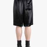 Black short worn by a person, showing the short fit