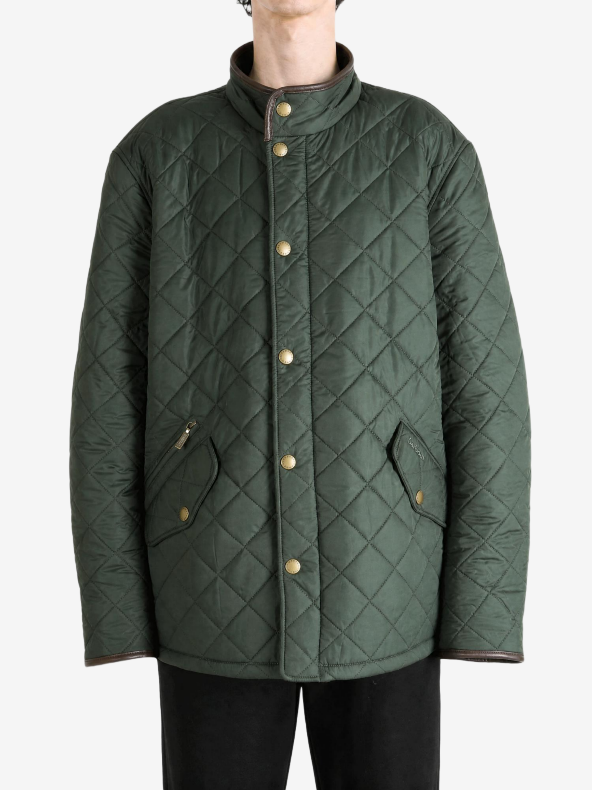 Green jacket, full body view