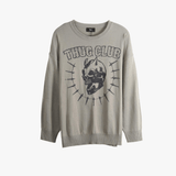 Grey knitwear, front view