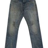 Blue jeans, front view