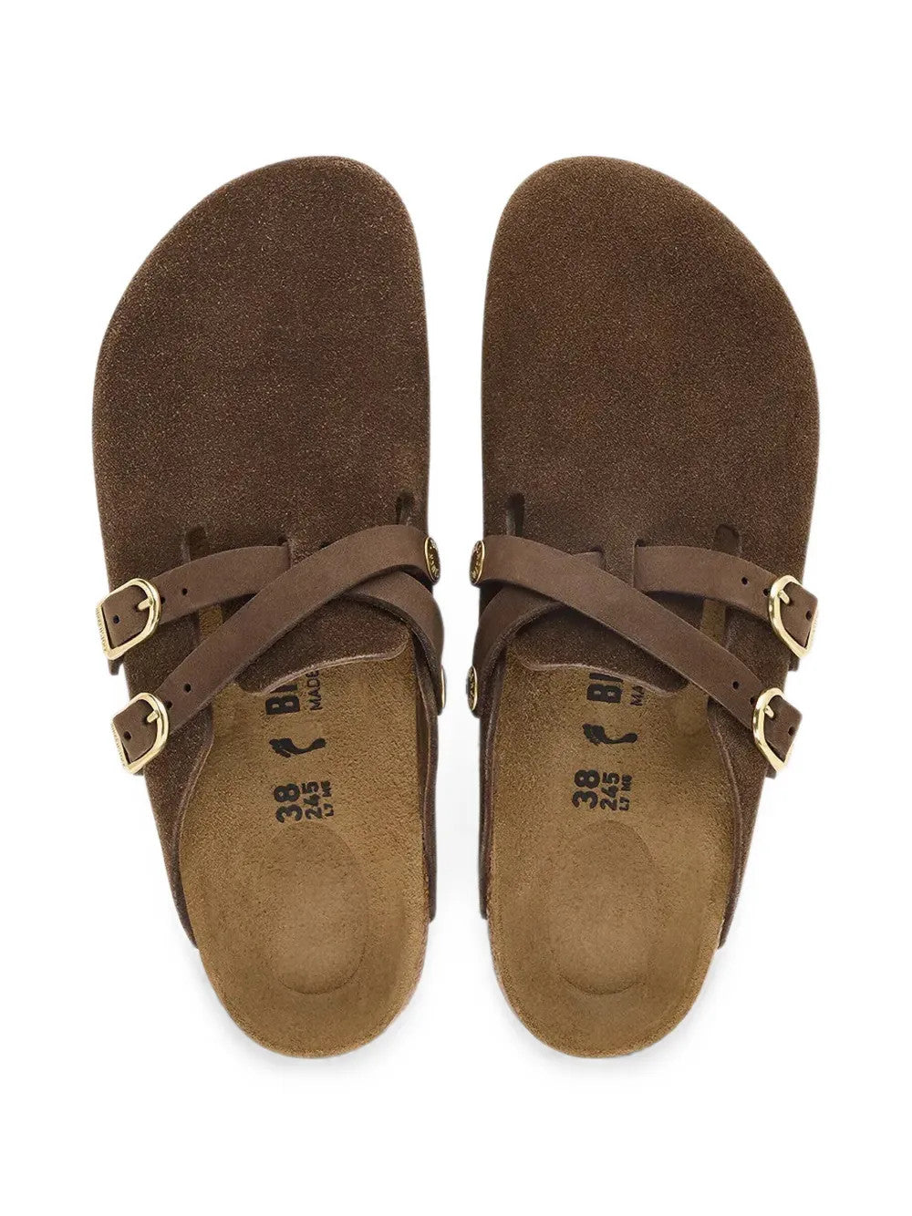 Brown sandals, front view