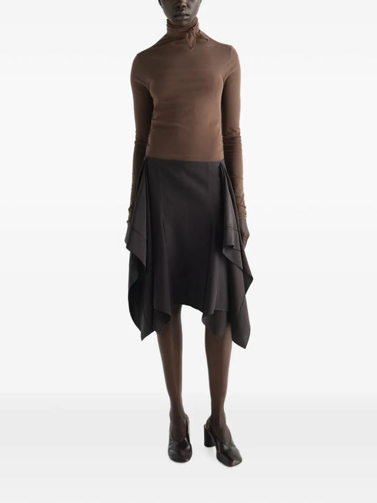 Brown top, full body view