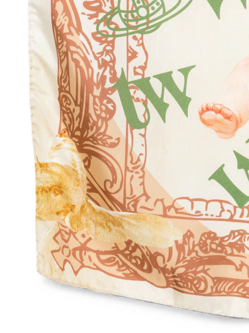 Close up of Tan scarf, showing detail