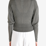 Grey top, full body view