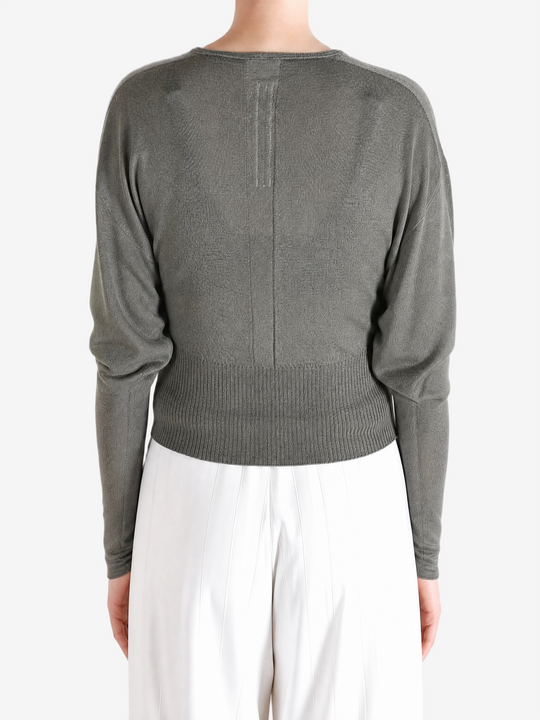 Grey top, full body view