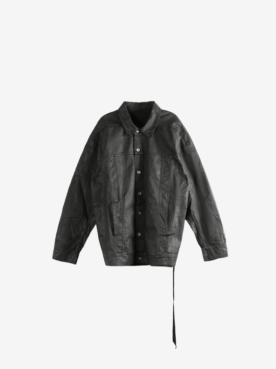 Black jackets-coats, front view