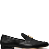 Black loafers-mules, front view
