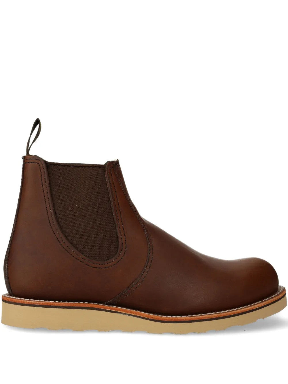 Brown boots, side view
