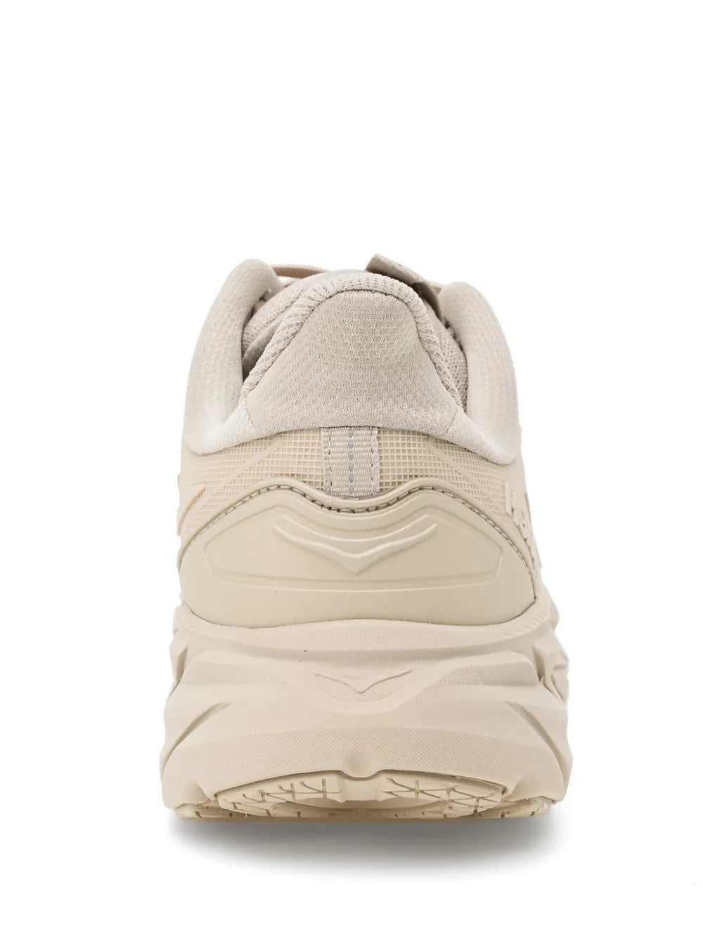 Tan shoes, back view