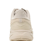 Tan shoes, back view