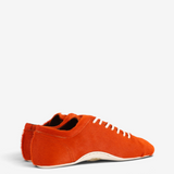 Orange shoes, side view