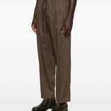 Brown pants, full body view