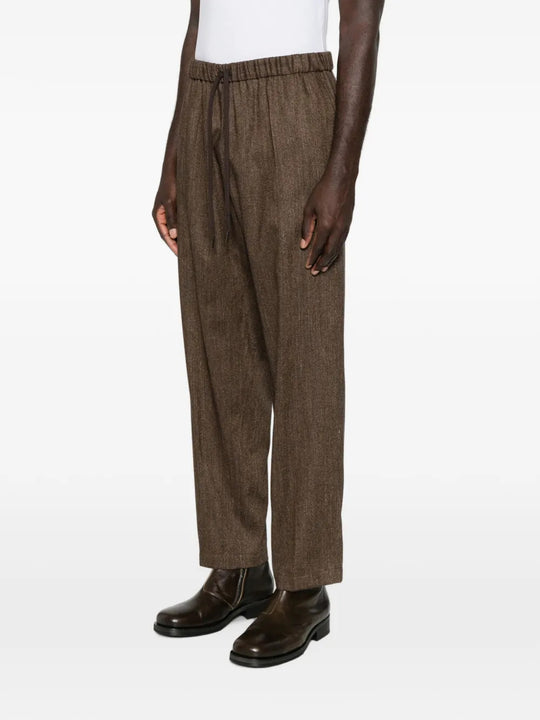 Brown pants, full body view