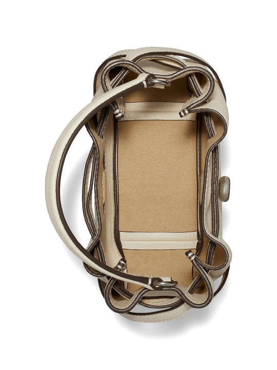 Tan bag, front view