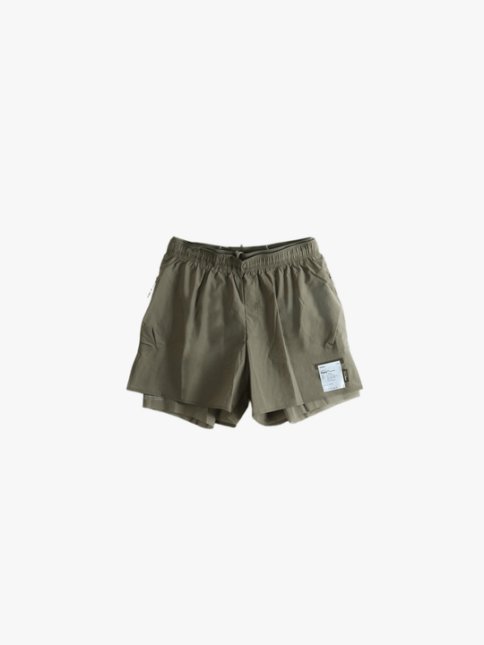 Green shorts, front view