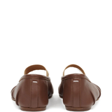 Brown flats, back view