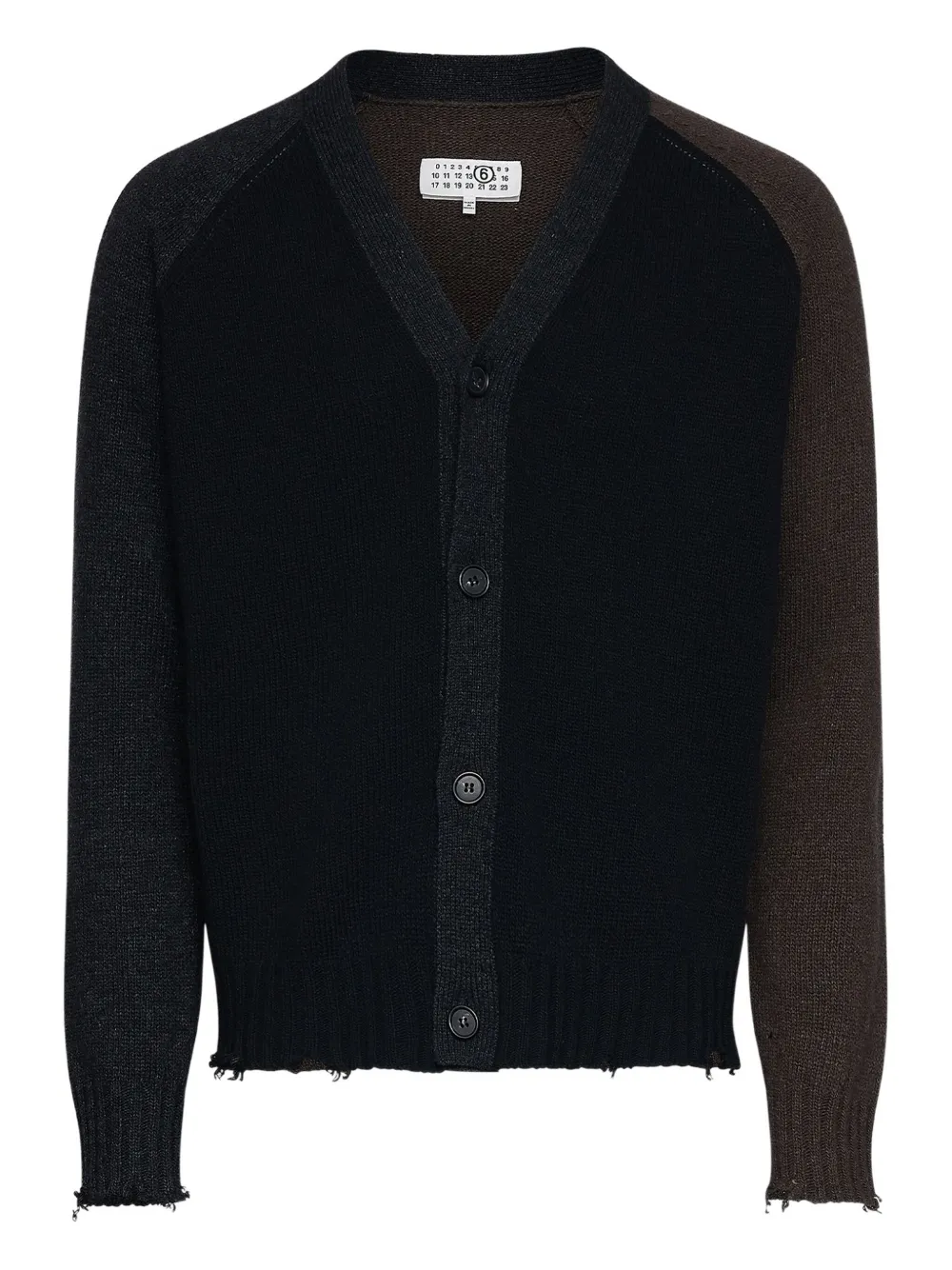 Black cardigan, front view