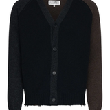Black cardigan, front view