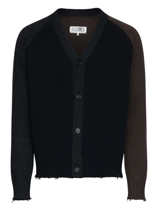 Black cardigan, front view