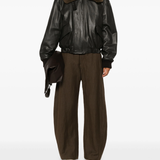 LEMAIRE - Women Leather Jacket With Shearling Collar