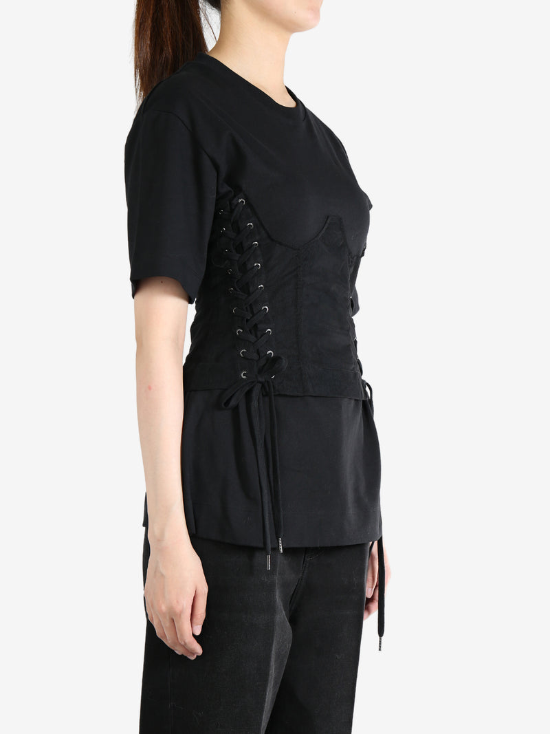 SIMONE ROCHA - Women W/Corset Panel Boxy T-Shirt