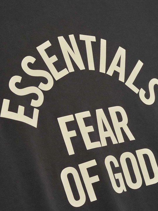 Close up of black t-shirt, showing texture of the Cotton fabric