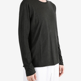 AURALEE - Women Soft Smooth Wool Stripe Jersey Long Sleeve Tee
