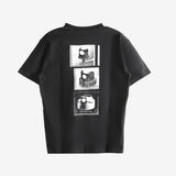 Black t-shirt,front view