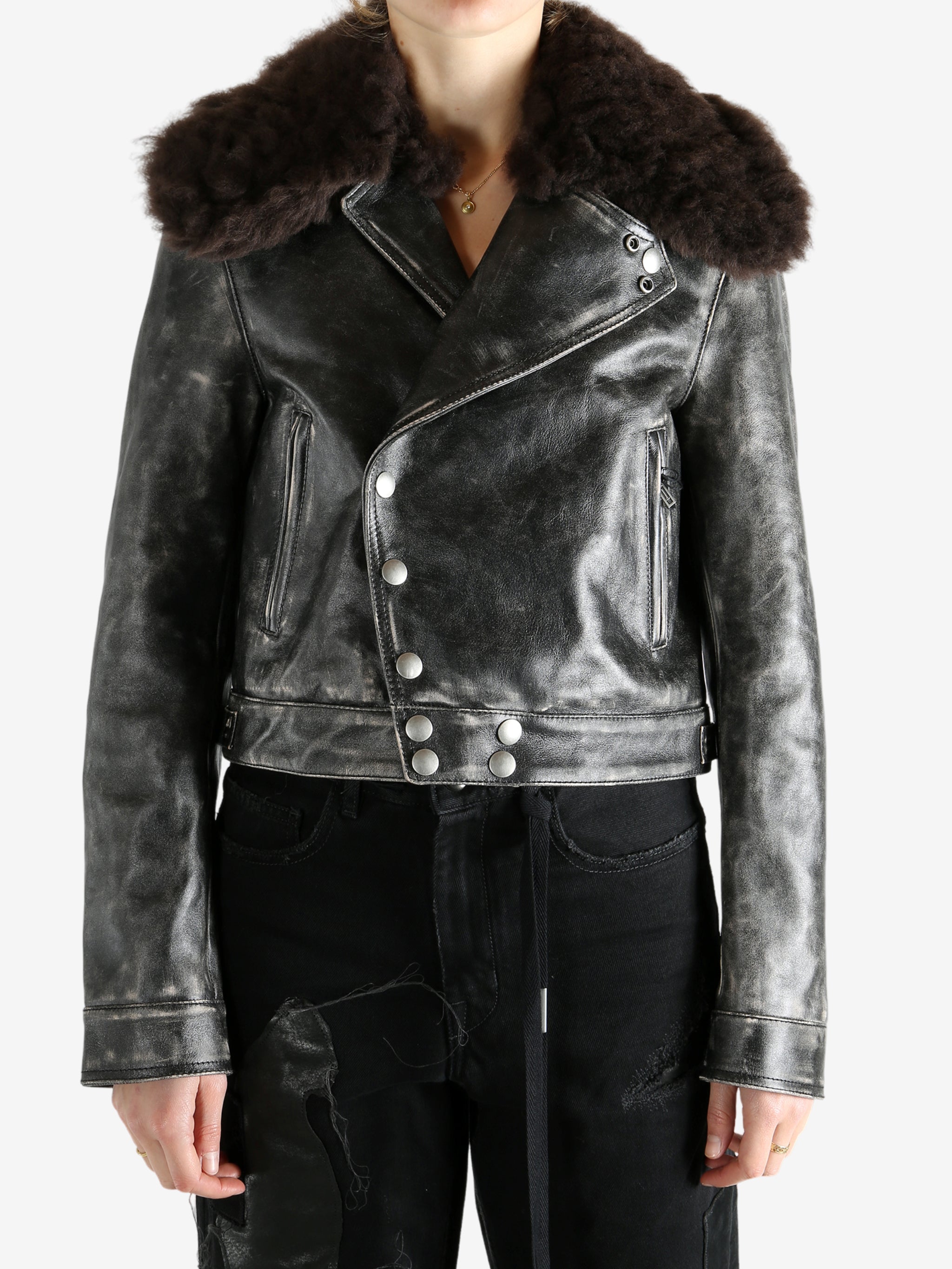 Black jacket,full body view