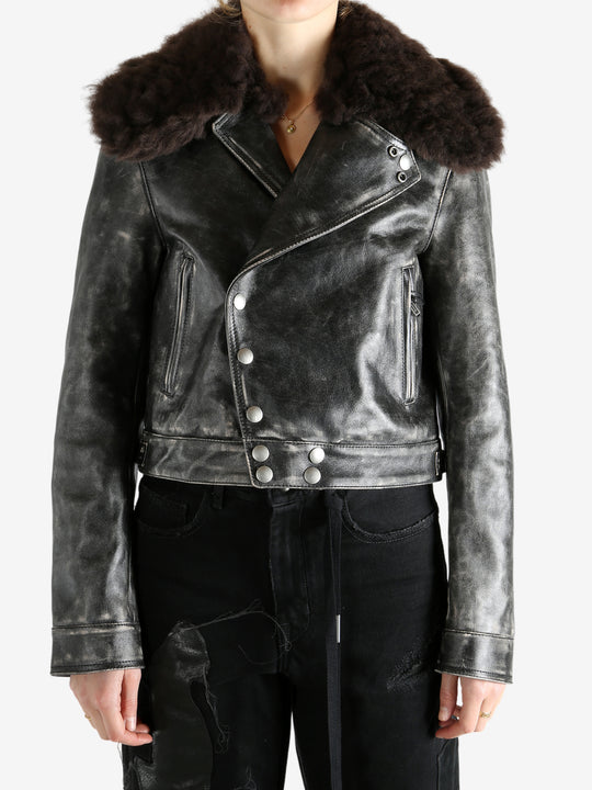 Black jacket,full body view