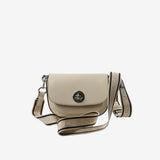 Tan bag, front view