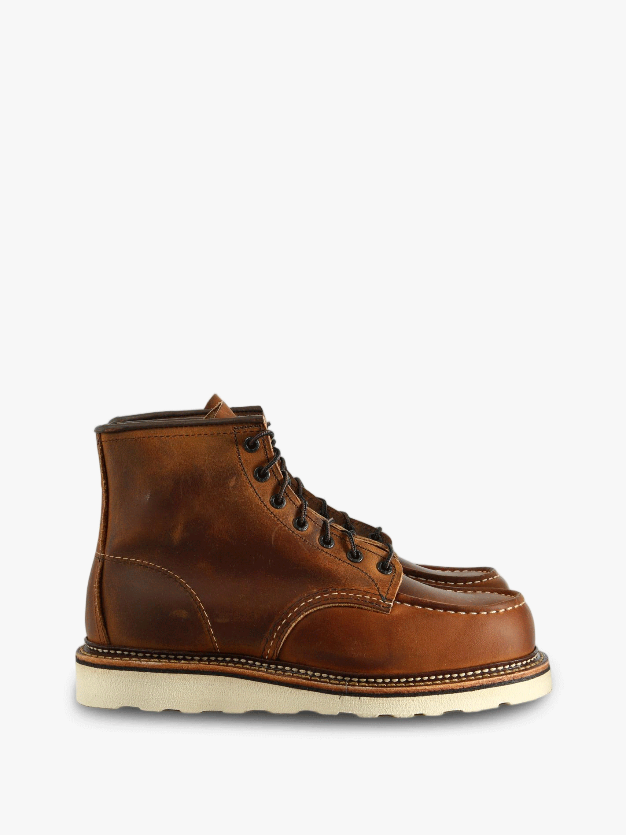 Brown boots, side view