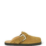 Tan sandals, front view