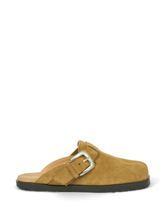 Tan sandals, front view