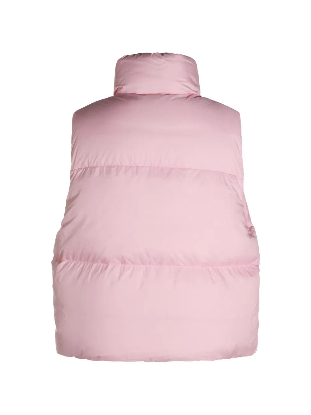 Pink top, back view