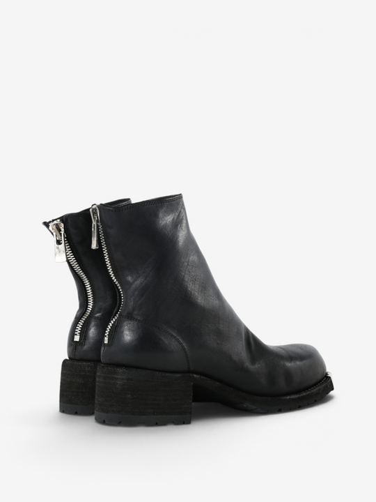 Black boots, front view