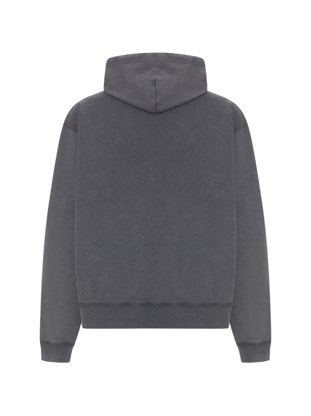 Grey sweats-hoodies, back view