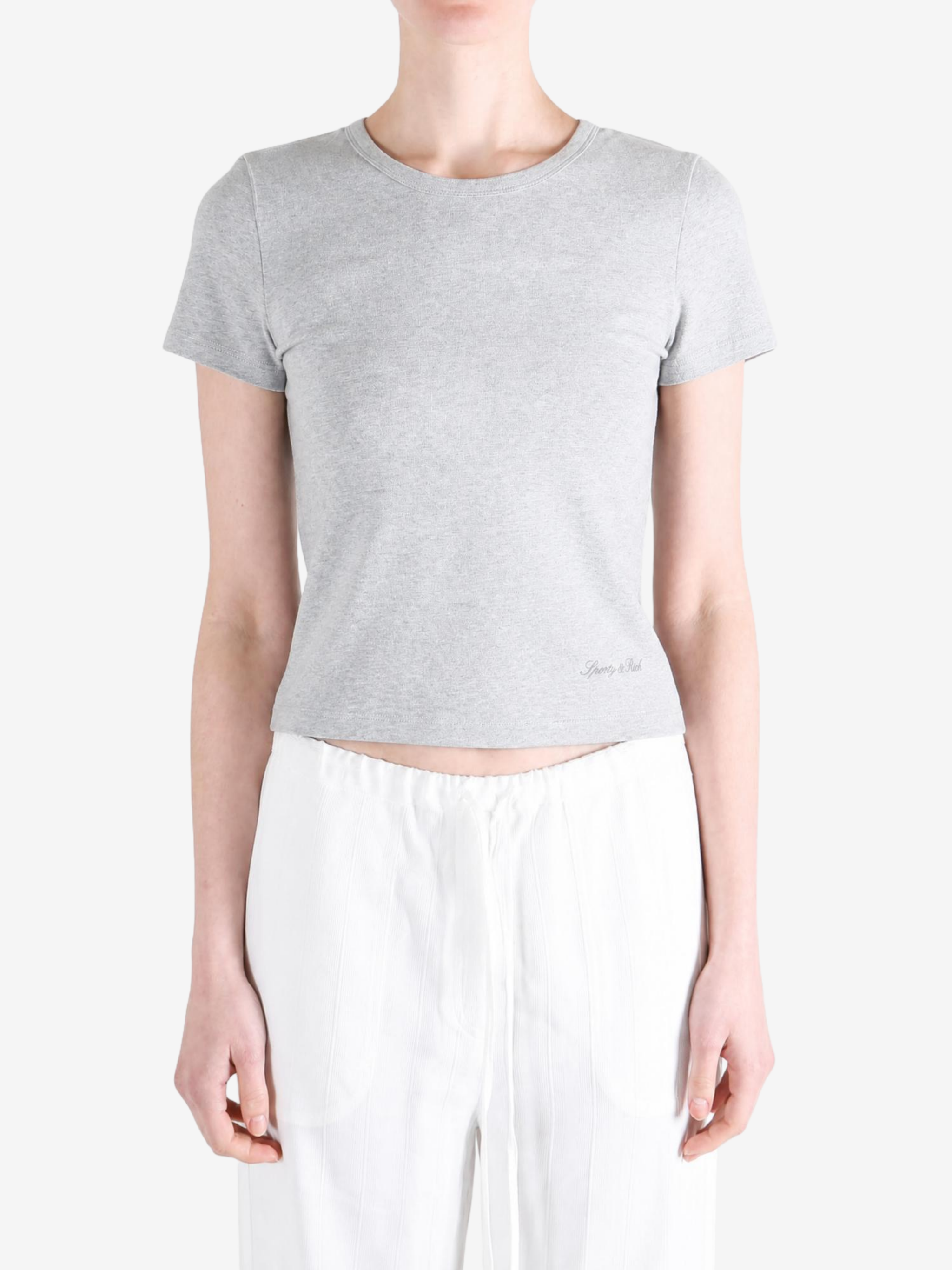 Grey t-shirt, front view