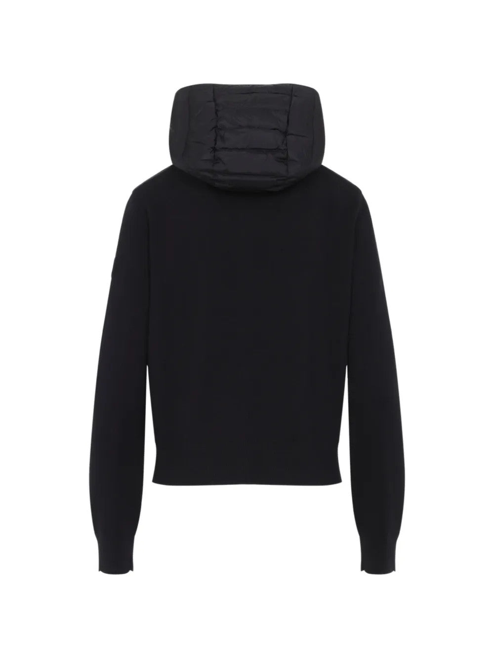 Black hoodie, back view